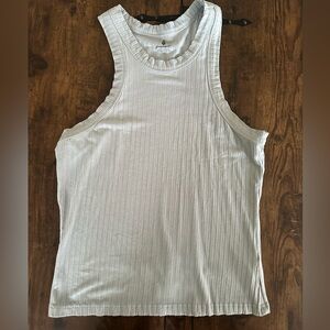 FP Movement by Free People White Ribbed Racerback Tank